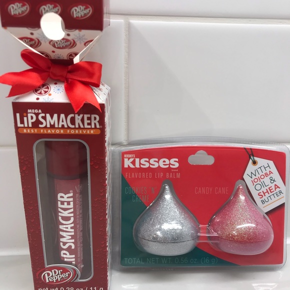 Other - DR. PEPPER & HERSHEY KISSES LIP BALM SET NEW